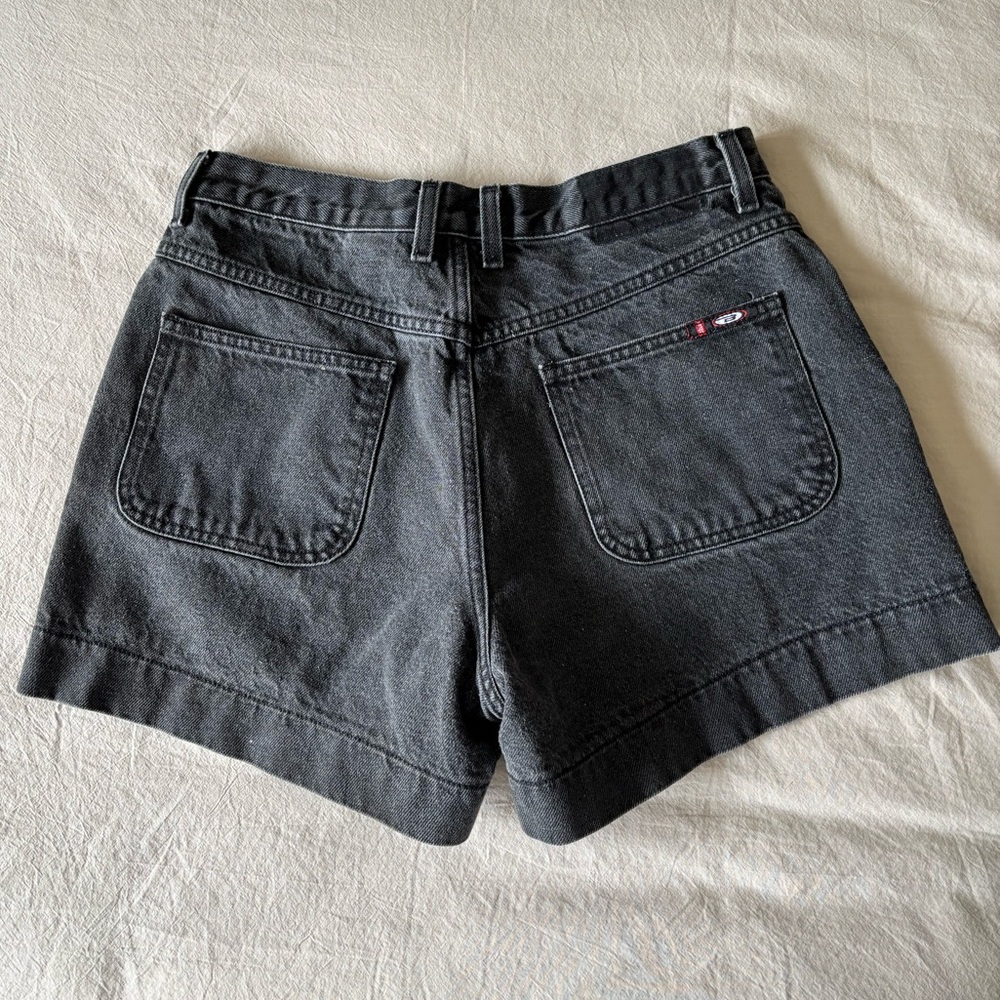 Vintage 90s Black Denim Shorts